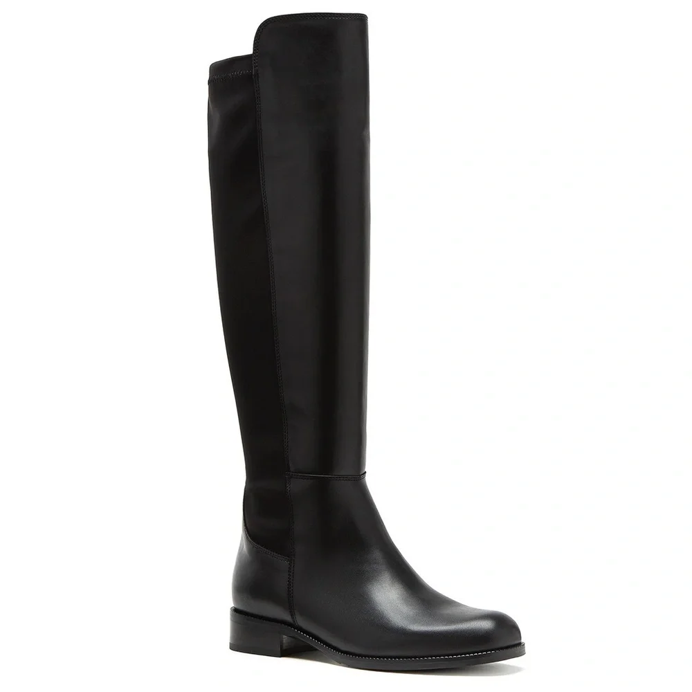 New La Canadienne Serena Boots- Black Leather Knee High Riding Boots Size 5.5